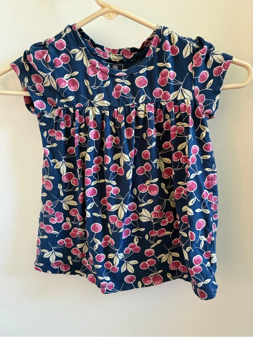 GAP Navy Top with Pink Cherry Print